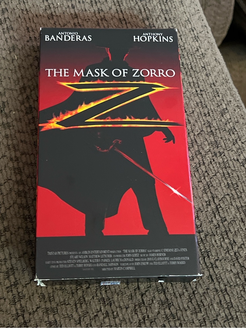 The Mask of Zorro VHS 1998 Columbia TriStar Antonio Banderas Anthony Hopkins